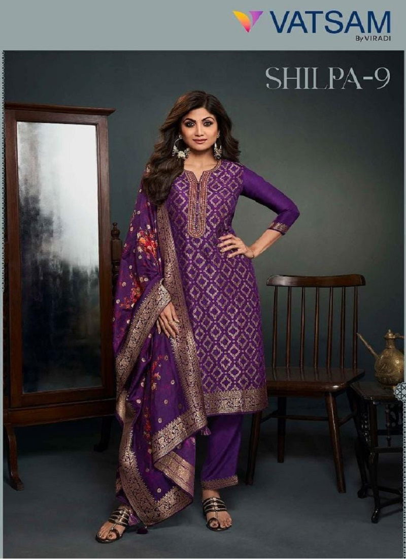 Shilpa 9 By Vatsam Viscose Dola Embroidery Readymade Suits Wholesalers In Delhi Catalog